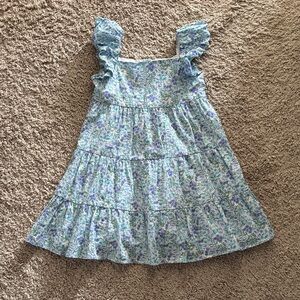 Janie and Jack Blue Floral Ruffle Dress